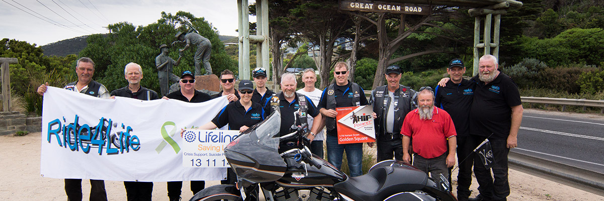 Ride4Life Extra Dollop Tour at beginning of Great Ocean Road